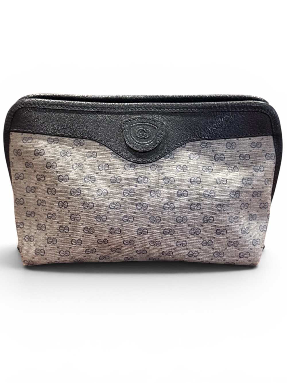 Gucci Vintage Monogram Cosmetic Pouch Makeup Bag Made in Italy So Chic!